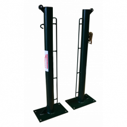 JUEGO POSTES PADEL CON BASE PARA ATORNILLAR SECCION REDONDA Ø 80 MM