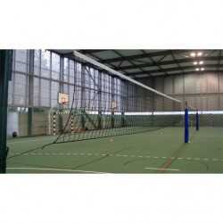JUEGO 3 POSTES VOLEIBOL FIJOS  PISTA DOBLE Ø 80 mm