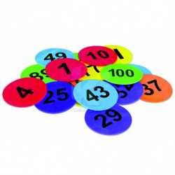 MARCAS DE SUELO. NUMERADAS DEL 1 AL 25. SET 25 UNID.