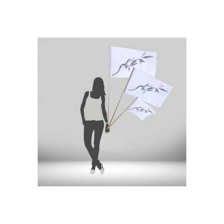 BANDERA PERSONALIZA CON MASTIL  70 X 100