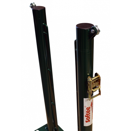 JUEGO POSTES PICKLEBALL CON BASE PARA ATORNILLAR SECCION REDONDA Ø 80 MM
