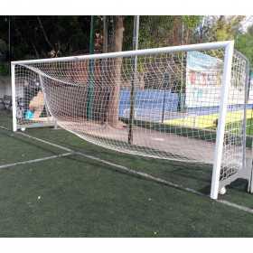 JUEGO PORTERIA F-7 ABATIBLES ALUMINIO Ø 90 mm ARQUILLOS CINCADOS