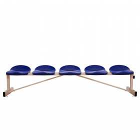 BANCO METALICO ASIENTOS PVC 5 plazas