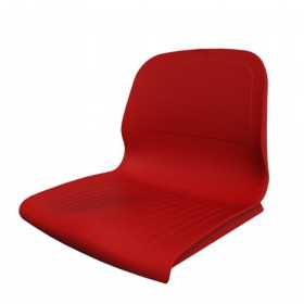 ASIENTO PVC CON RESPALDO ROJO