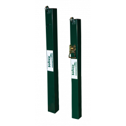 JUEGO POSTES  PADEL FIJOS METALICOS CUADRADOS 80 x 80 mm