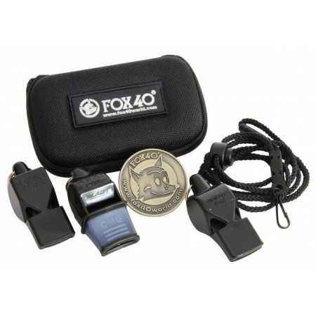 PACK 3 SILBATOS FOX 40 CON ESTUCHE Y MONEDA