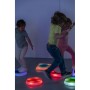 BASES REDONDAS SENSORIALES CON LIQUIDO E ILUMINACION LED. 6 UNIDADES