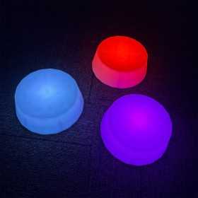 BASES REDONDAS CON ILUMINACION LED. 3 UNIDADES