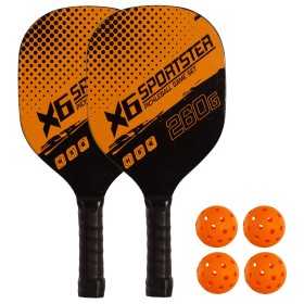 JUEGO 2 PALAS PICKLEBALL + 4 PELOTA