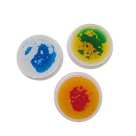 BASES REDONDAS SENSORIALES CON LIQUIDO E ILUMINACION LED. 3 UNIDADES