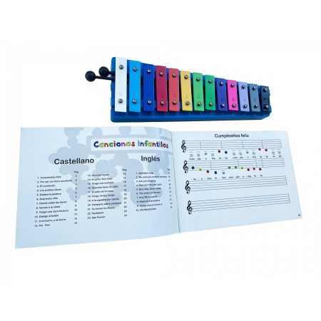 CARRILLON INFANTIL CON LIBRO DE PARTITURAS