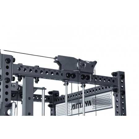 JAULA MULTIFUNCIONAL PROFESIONAL. POWER RACK + SMITH + DOBLE POLEA PRO SERIES