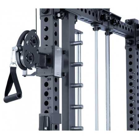 JAULA MULTIFUNCIONAL PROFESIONAL. POWER RACK + SMITH + DOBLE POLEA PRO SERIES